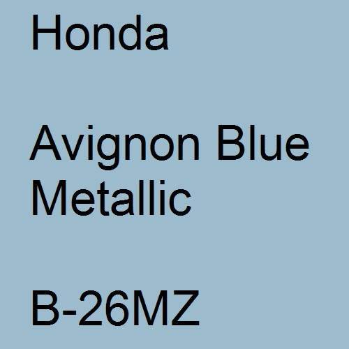 Honda, Avignon Blue Metallic, B-26MZ.